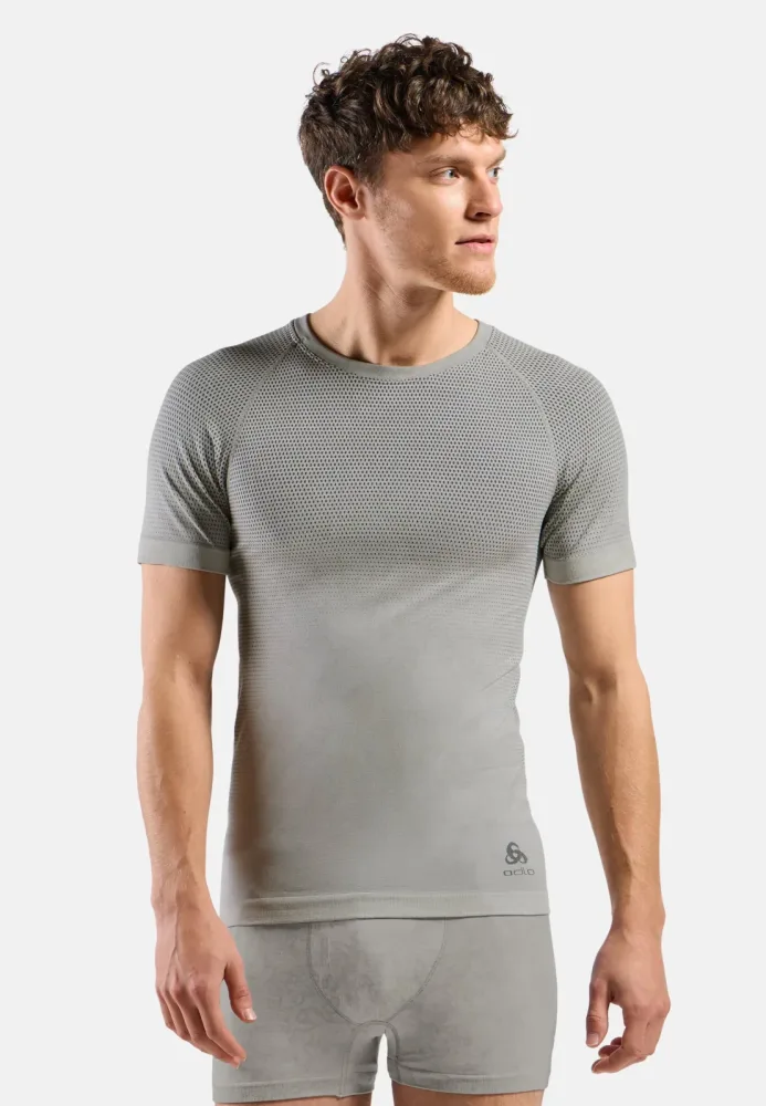 Odlo Kurzärmeliger Performance Light Base Layer mit Rain-Dye-Effekt für Herren - Training, Radsport - beige, XL