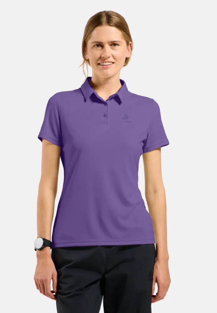 Odlo Cardada Poloshirt für Damen - Wandern, Casual Comfort - lila, 3XL