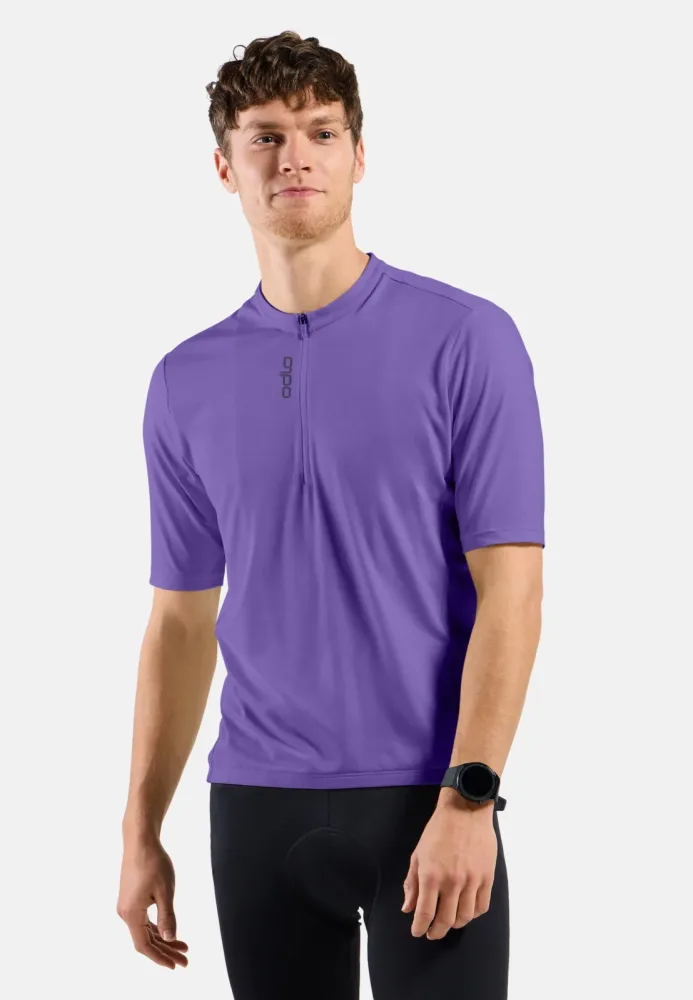 Odlo Essential Rad-Shirt Half-Zip für Herren - Radsport - lila, M