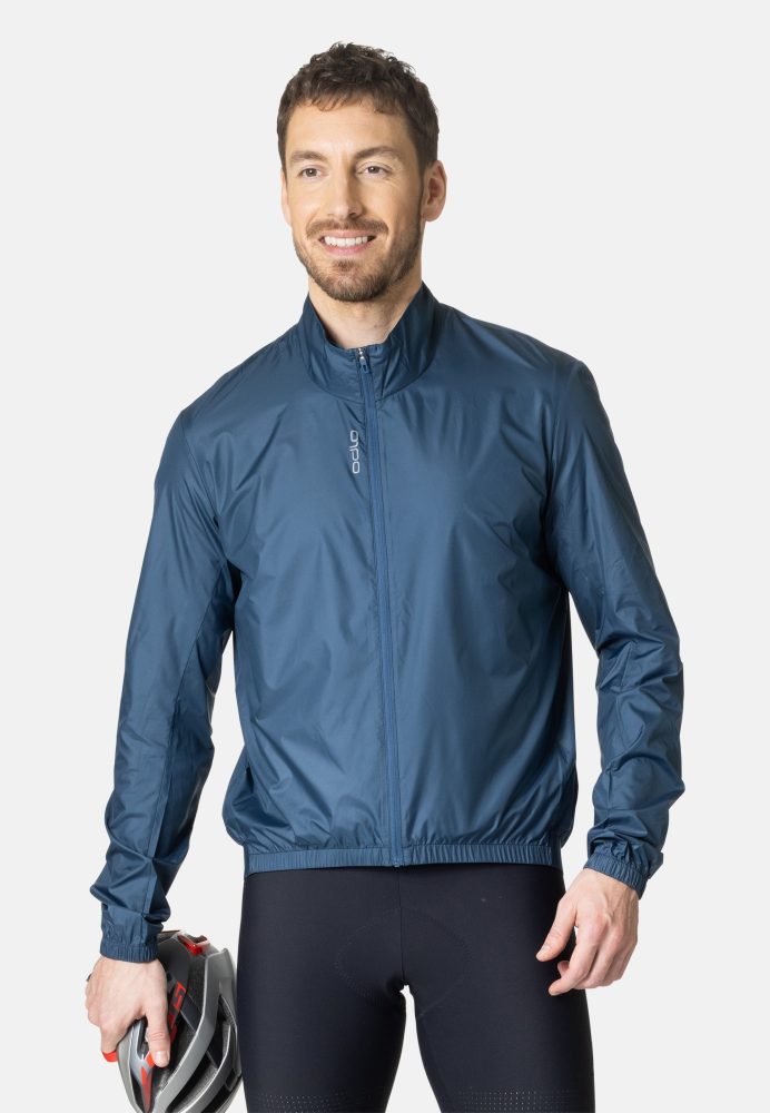 Odlo Essential Windproof Radjacke für Herren - Radsport - blau, S