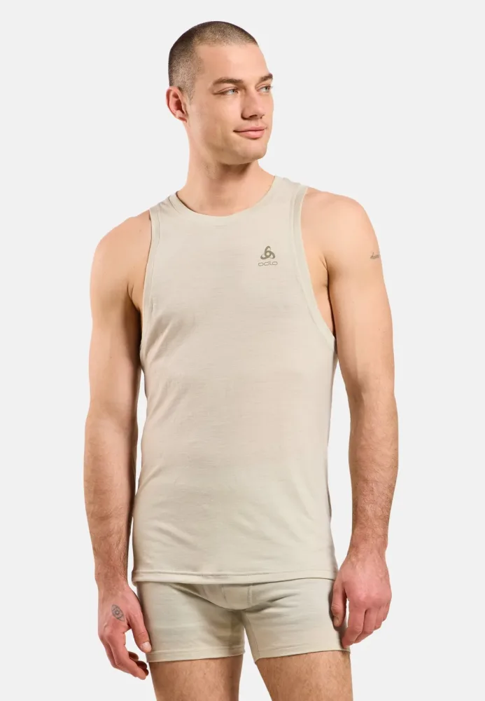 Odlo Merino 160 Base Layer Tank für Herren - Wandern, Radsport - beige, XXL