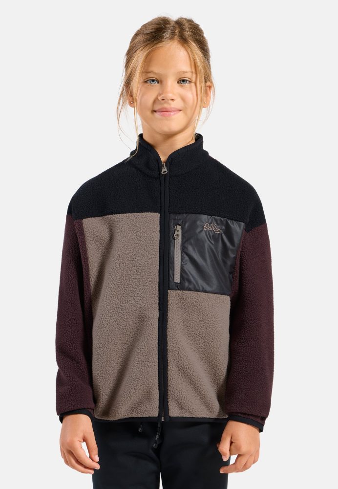 Odlo High Pile Mid Layer Full-Zip für Kinder - Abenteuer & Komfort, Wandern - maron, 128