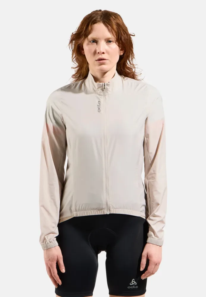 Odlo Essential Windproof Radjacke für Damen - Radsport - beige, L