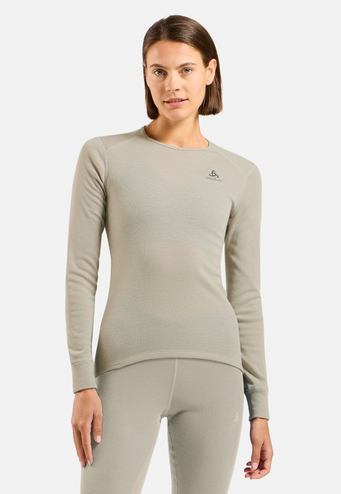 Odlo Active Warm Base Layer Shirt für Damen - Wandern, Ski & Snow - beige, XS