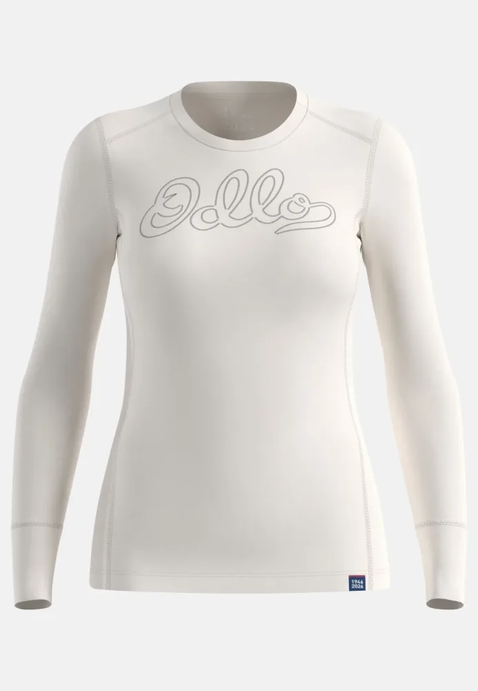 Odlo Merino 200 80th Anniversary Base Layer Shirt für Damen - Wandern, Ski & Snow - grau, XS