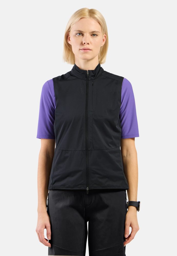 Odlo Explorer Windproof Radweste für Damen - Gravel, Radsport - schwarz, XS