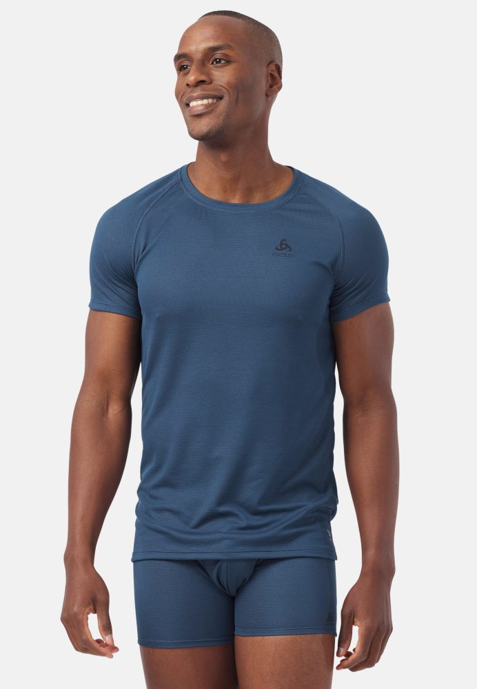 Odlo Active F-Dry Light Base Layer T-Shirt für Herren - Wandern, Radsport - blau, L