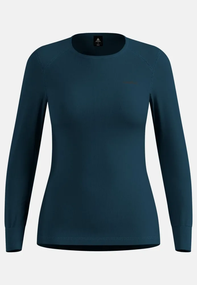 Odlo Active Warm Base Layer Shirt für Damen - Wandern, Ski & Snow - marineblau, XXL