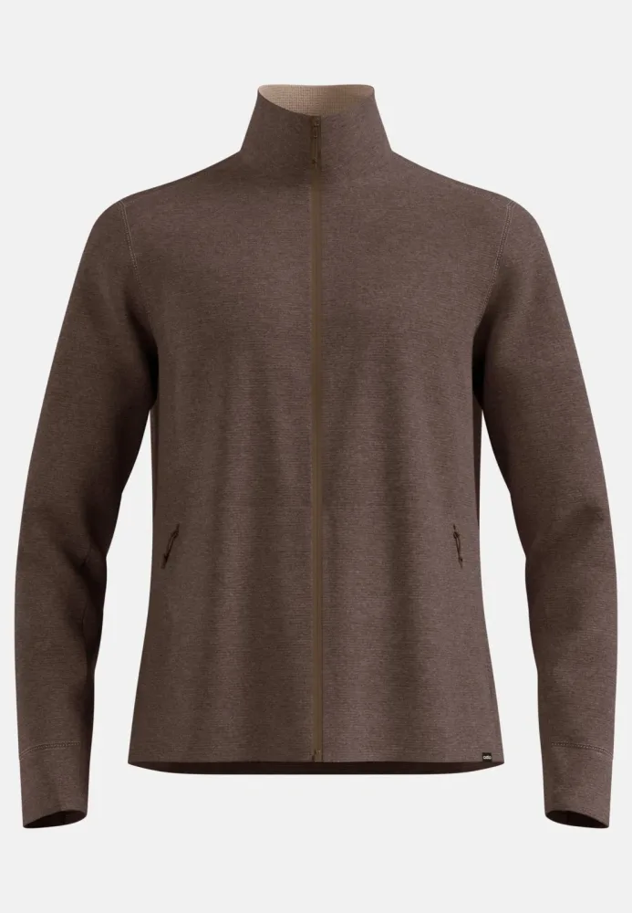 Odlo Grid Fleece Mid Layer Full-Zip für Herren - Wandern - braun, M
