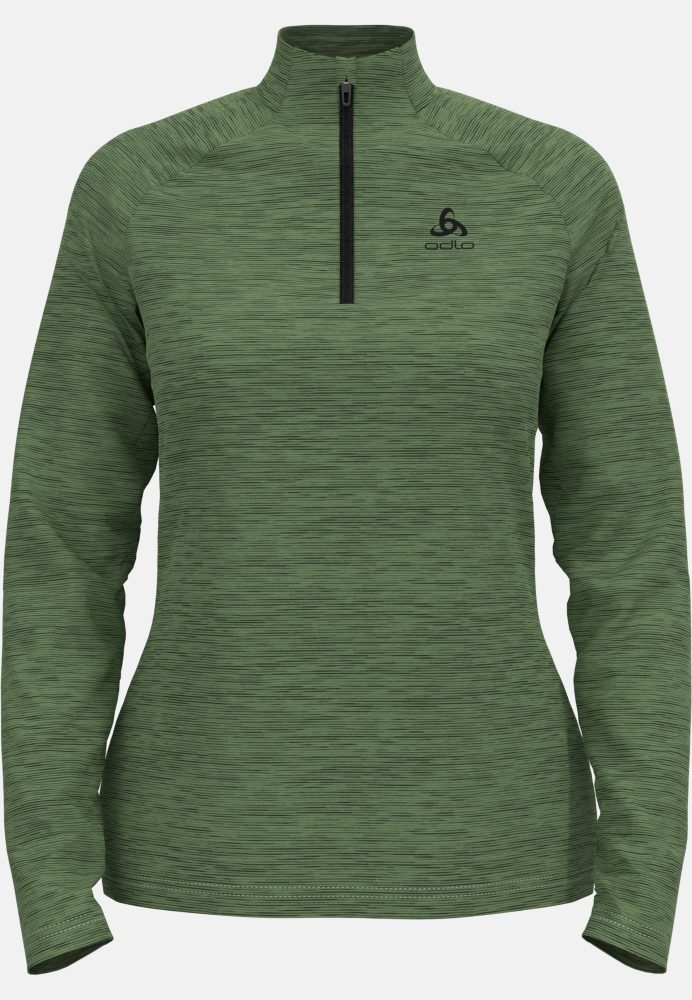 Odlo Essential CW 200 Mid Layer Half-Zip für Damen - Ski & Snow - grün, XS