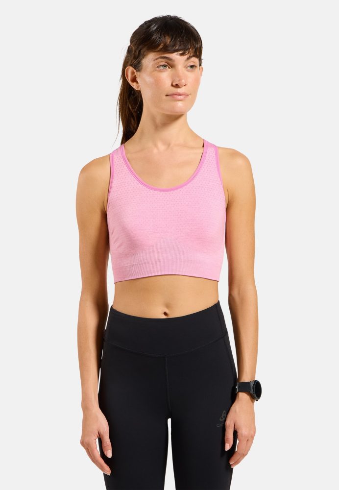 Odlo Seamless Medium - Padded Sport BH für Damen - Training, Radsport - pink, S