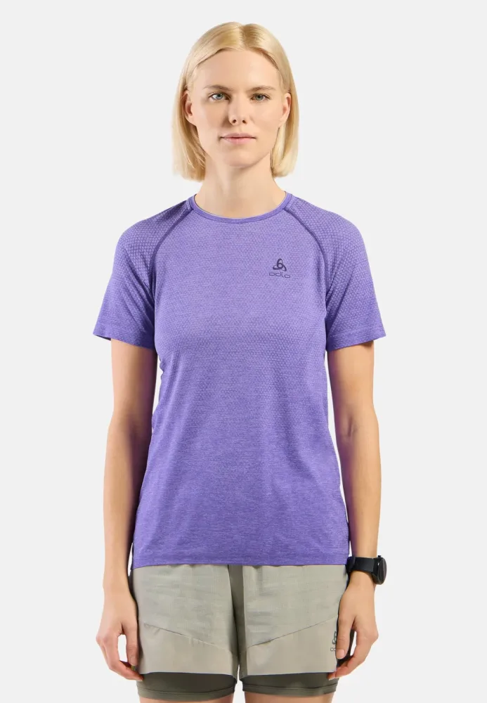 Odlo Essential Seamless Lauf-T-Shirt für Damen - Training, Running - lila, XL