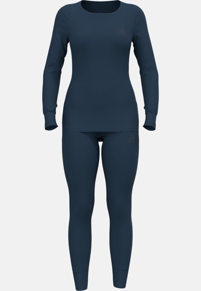 Odlo Active Warm Base layer Set für Damen - Wandern, Ski & Snow - blau, XS