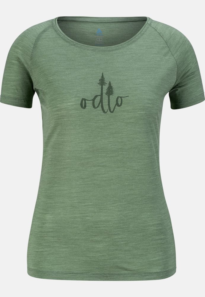 Odlo Ascent 130 Trees T-Shirt für Damen - Wandern - grün, S