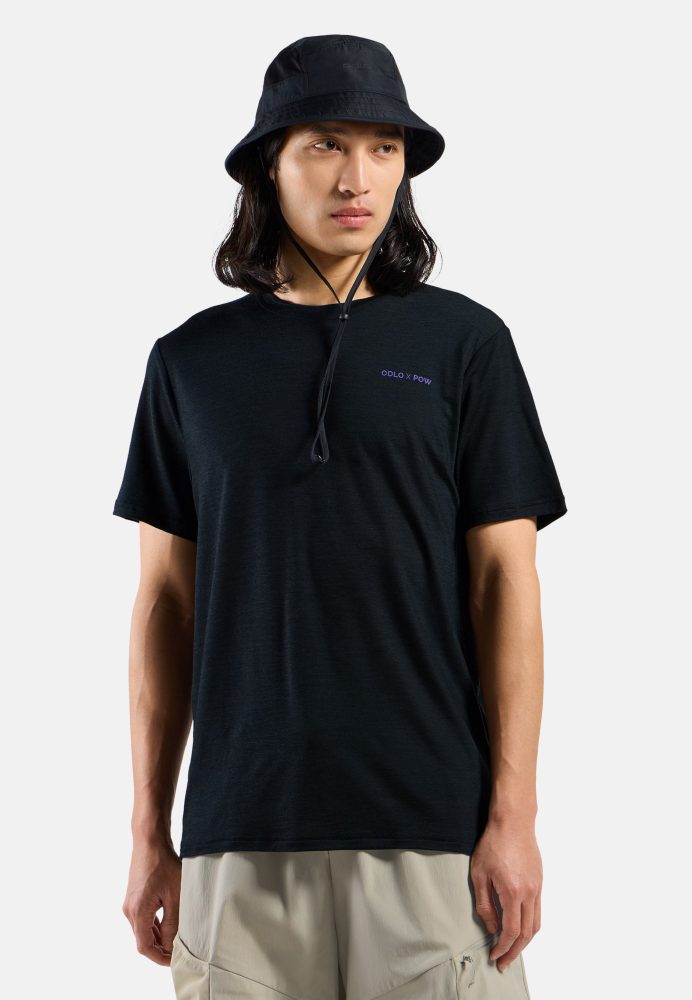 Odlo Odlo X Pow Merino Tencel T-Shirt für Herren - Wandern, Casual Comfort - schwarz, XXL