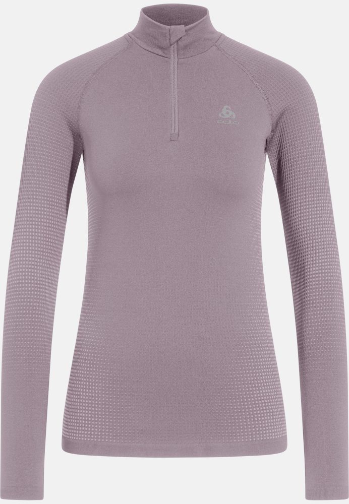 Odlo Performance Warm Base Layer Half-Zip für Damen - Skilanglauf, Ski & Snow - lila, L