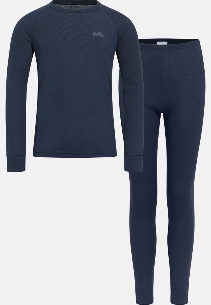 Odlo Active Warm Heritage Base Layer Set für Kinder - Wandern, Ski & Snow - marineblau, 92