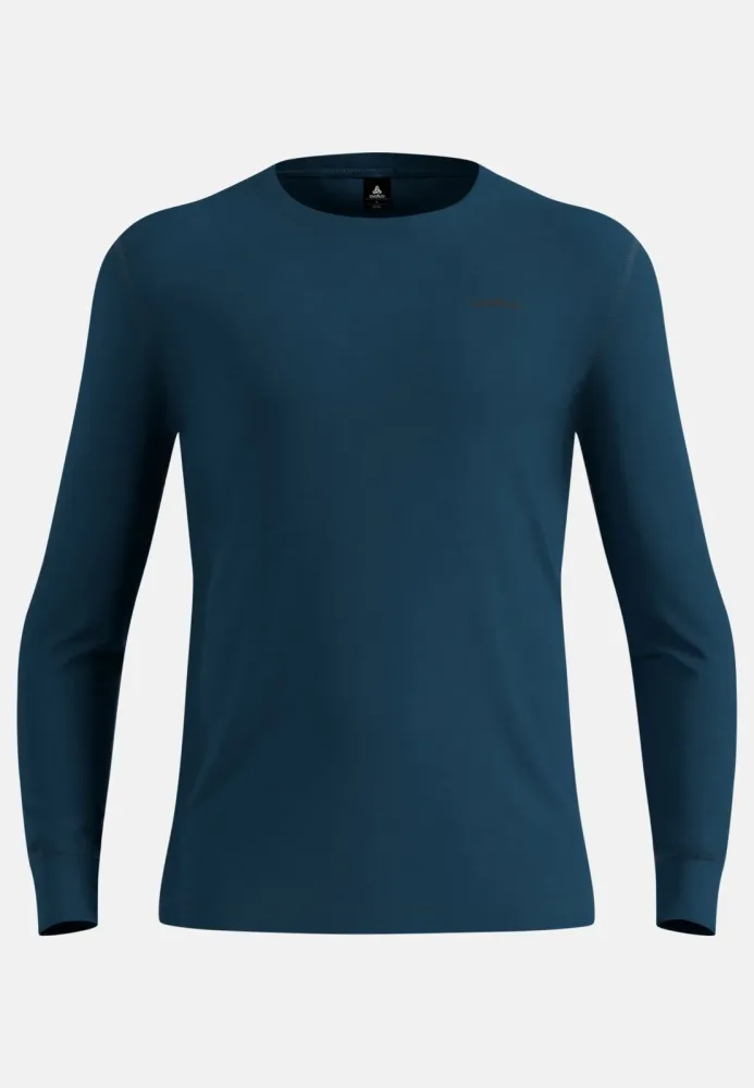 Odlo Merino 200 Base Layer Shirt für Herren - Wandern, Ski & Snow - marineblau, L