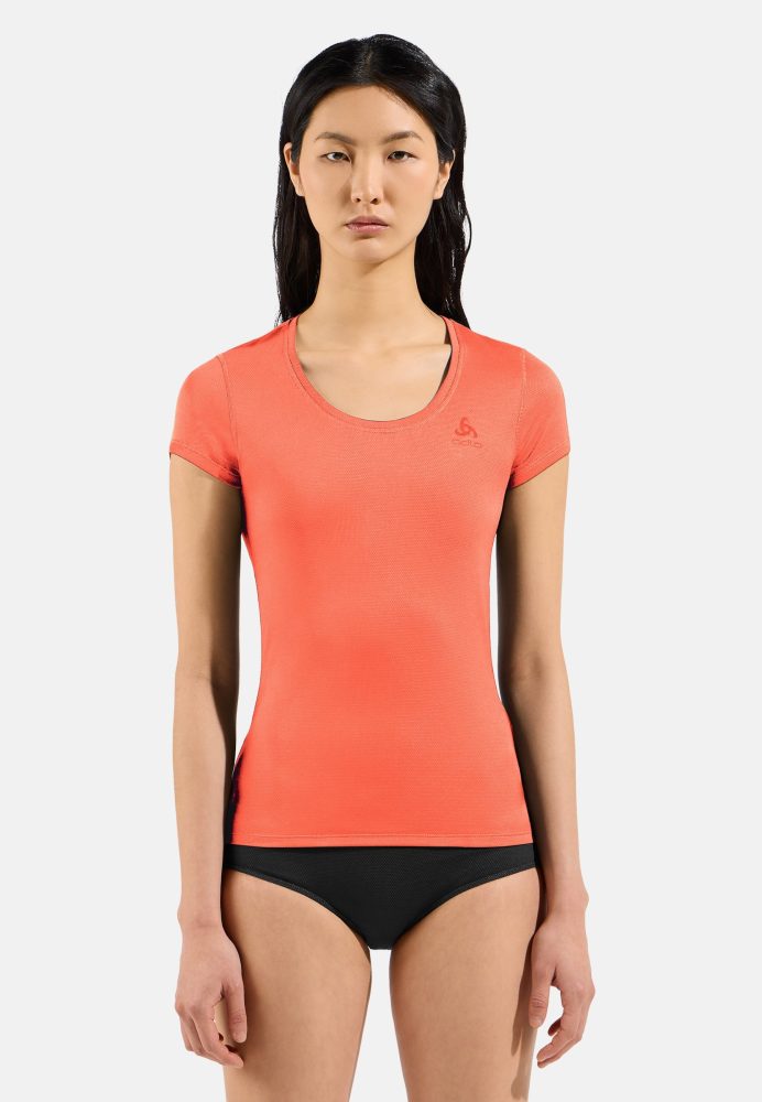 Odlo Active F-Dry Light Base Layer T-Shirt für Damen - Wandern, Radsport - orange, XS