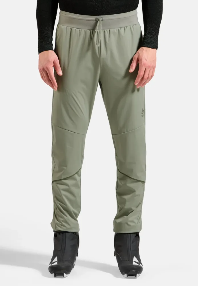 ODLO Herren Langlaufhose Zeroweight Pro Windproof Warm olive | L