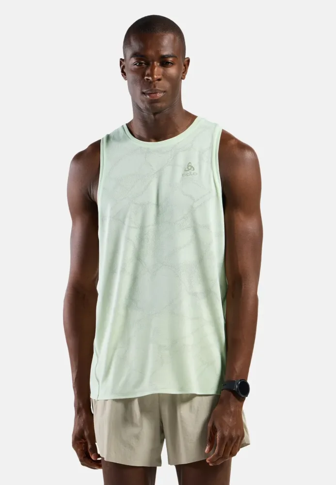Odlo Zeroweight Engineered Chill-Tec Lauf-Tank für Herren - Training, Running - grün, XXL