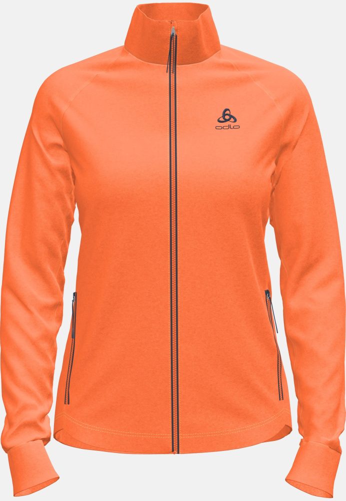 Odlo Berra Mid Layer Full-Zip für Damen - Wandern, Ski & Snow - orange, XS