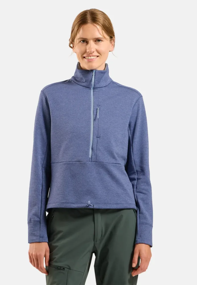 ODLO Damen Langlauf Pullover Grid Fleece lila | M