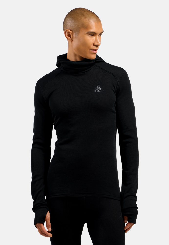 Odlo Active Warm Base Layer mit Gesichtsschutz für Herren - Wandern, Ski & Snow - schwarz, XL