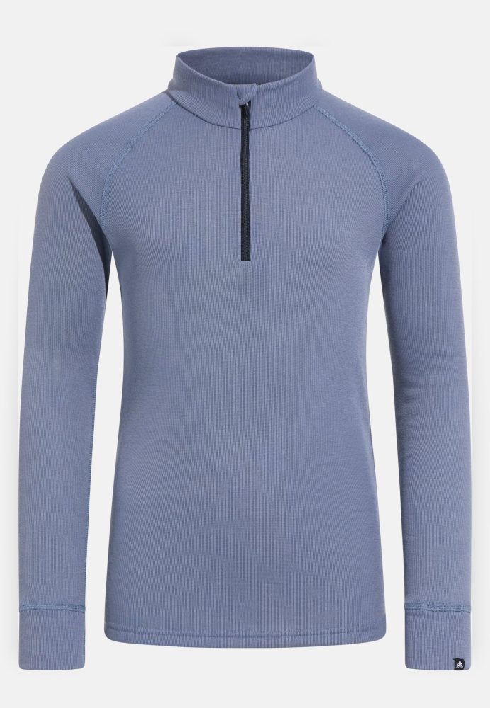 Odlo Active Warm Base Layer Half-Zip für Kinder - Wandern, Ski & Snow - grau, 128