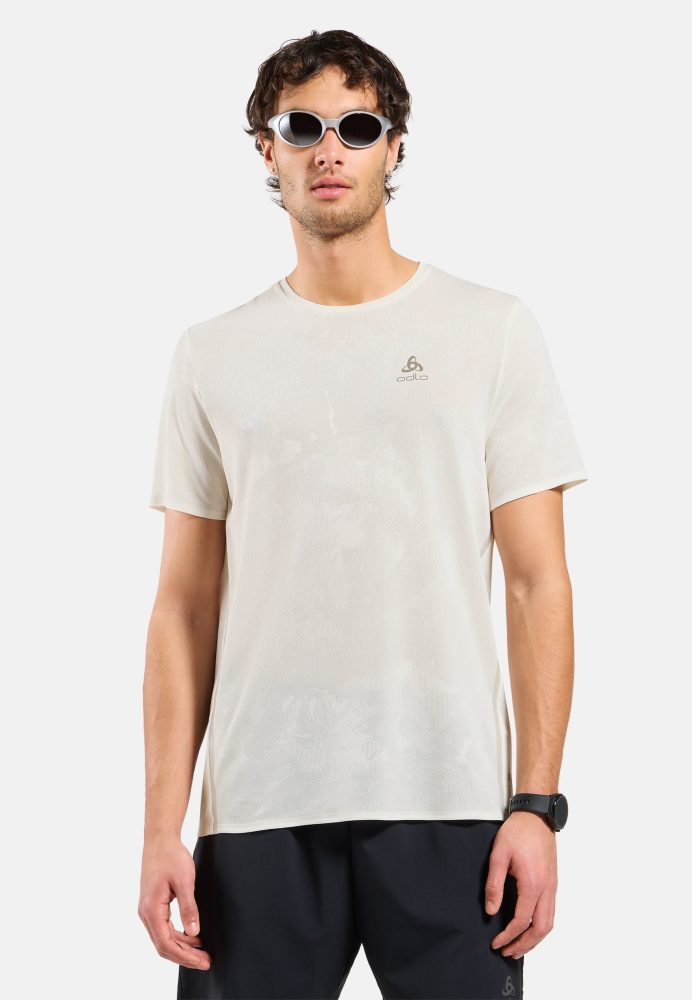 Odlo Zeroweight Engineered Chill-Tec Lauf-T-Shirt für Herren - Training, Running - beige, XL