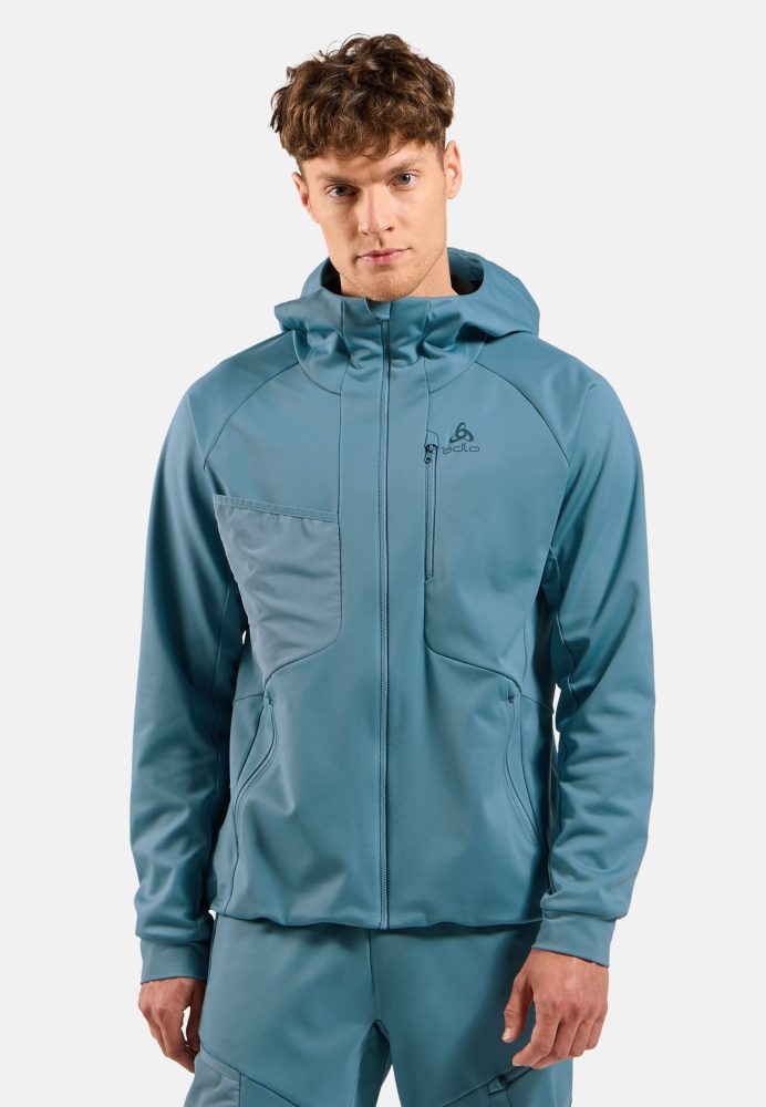 Odlo Zeroweight Windproof X Warm Langlaufjacke für Herren - Skilanglauf - blau, XXL