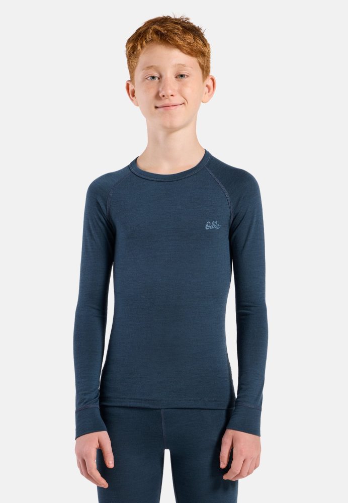 Odlo Merino 200 Base Layer Set für Kinder - Wandern, Ski & Snow - blau, 104