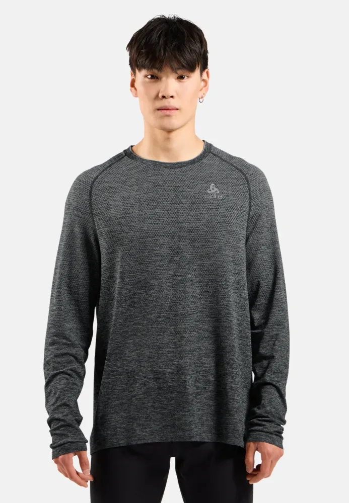 Odlo Essential Seamless Langarm-Laufshirt für Herren - Training, Running - grün, L