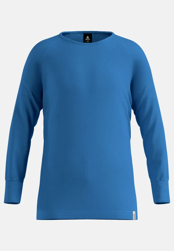 Odlo Active Warm Base Layer Shirt für Kinder - Wandern, Ski & Snow - blau, 92