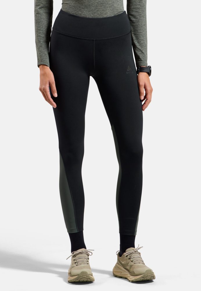 Odlo Essential Thermal Lauftights für Damen - Running - schwarz, XL