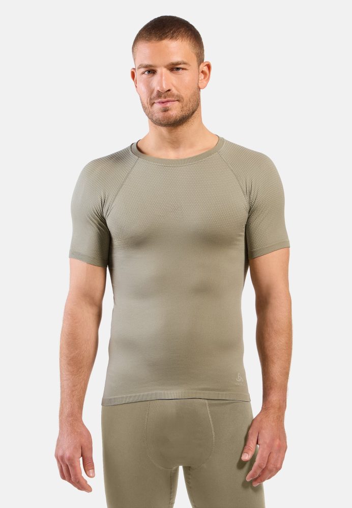 Odlo Performance Light Base Layer T-Shirt für Herren - Wandern, Skilanglauf - grün, S