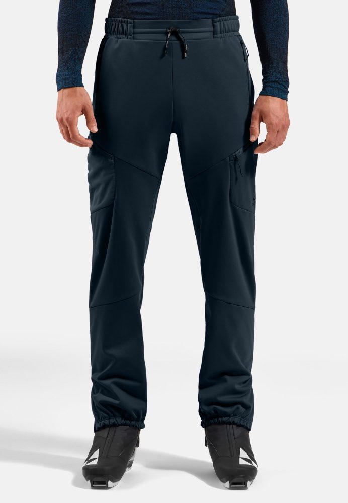 Odlo Zeroweight Windproof X Warm Langlaufhose für Herren - Skilanglauf - marineblau, L