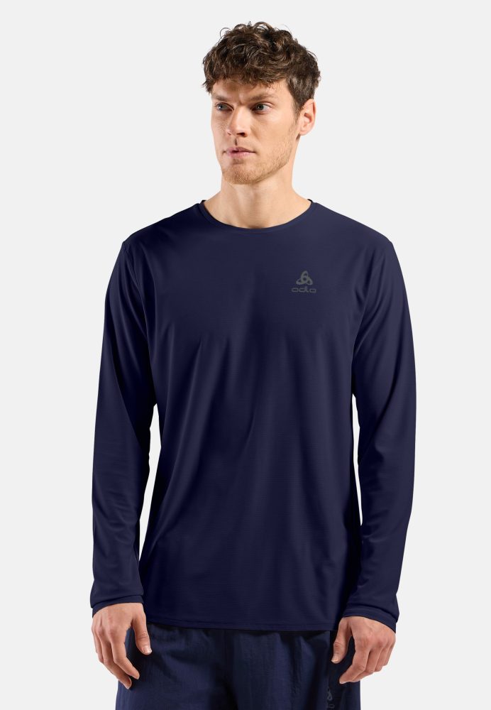 Odlo Zeroweight Chill-Tec Langarm-Laufshirt für Herren - Training, Running - marineblau, XL