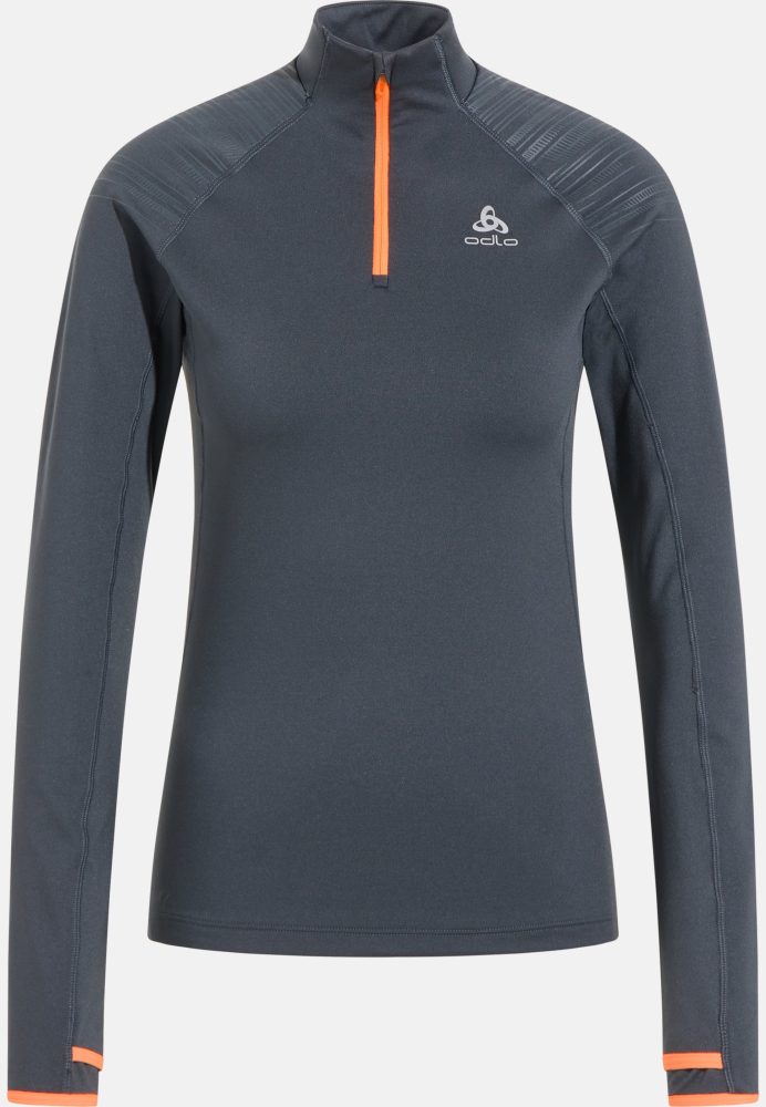 Odlo X-Alp Ceramiwarm Lauf-Mid Layer Half-Zip für Damen - Trail Running, Running - blau, XL