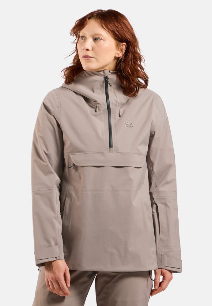 Odlo X-Alp 3L Skijacke für Damen - Ski & Snow - beige, M