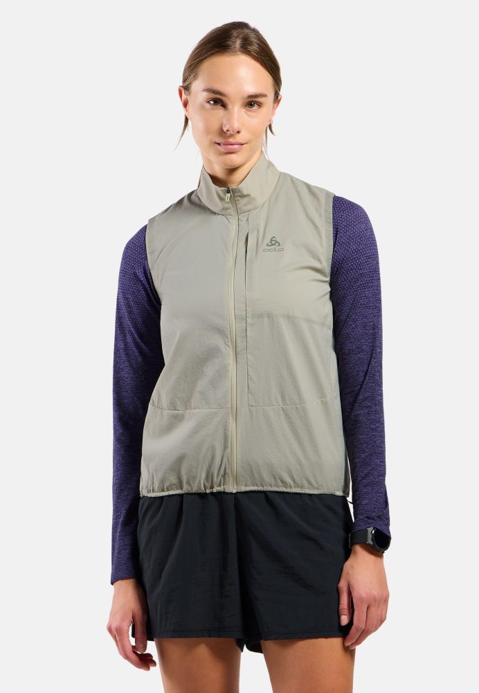 Odlo Zeroweight Laufweste für Damen - Running - beige, L