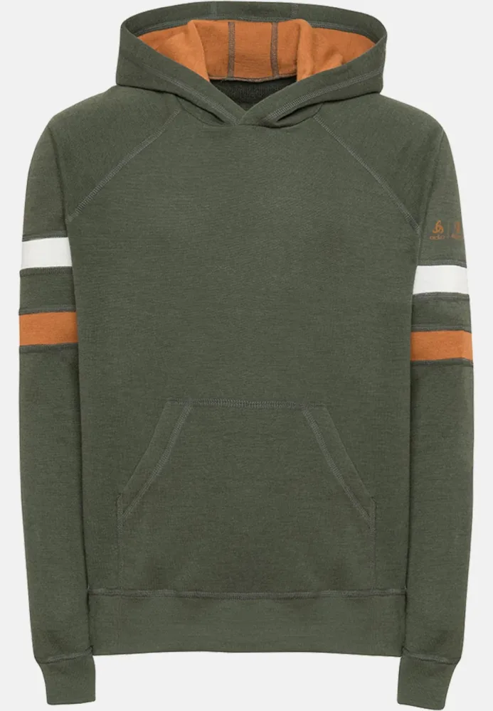 Odlo Espeland Merino 250 Hoodie für Kinder - Abenteuer & Komfort - grün, 140