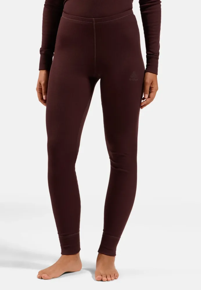 Odlo Active Warm Base Layer Tights für Damen - Wandern, Ski & Snow - maron, L