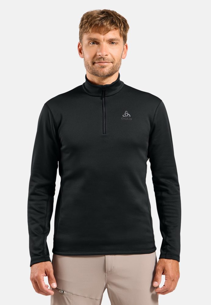 Odlo Berra Mid Layer Half-Zip für Herren - Wandern, Ski & Snow - schwarz, S