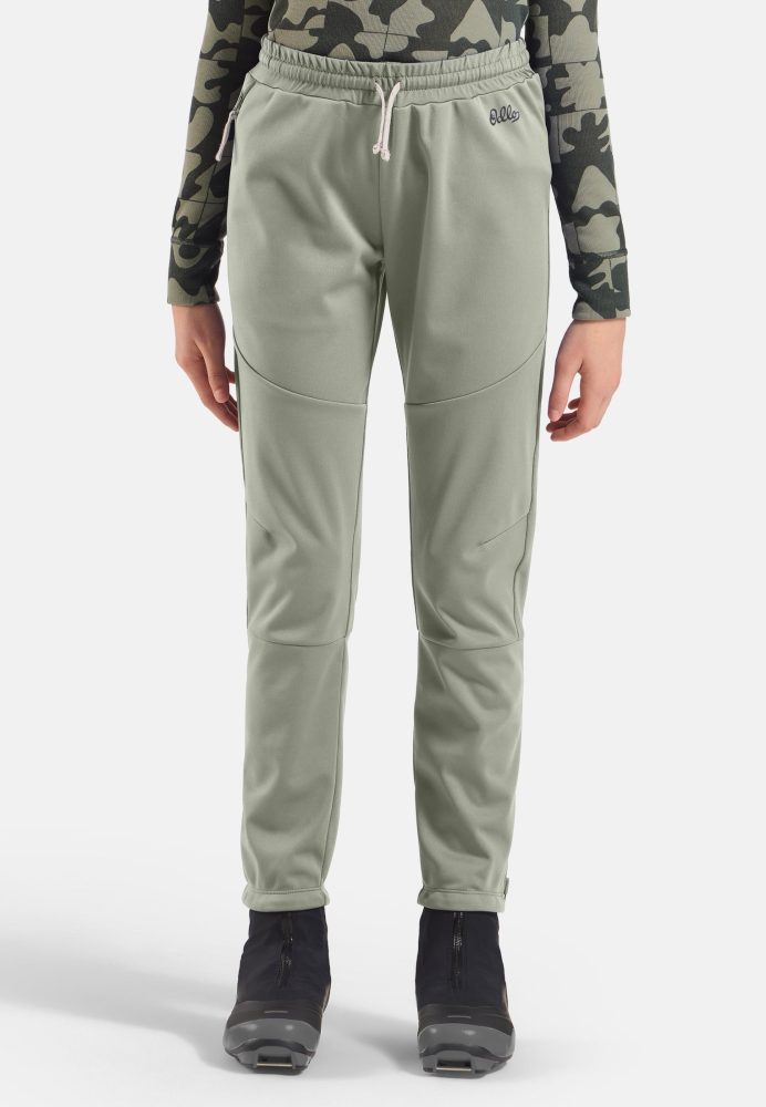Odlo Essential Warm Langlaufhose für Kinder - Skilanglauf - grün, 152