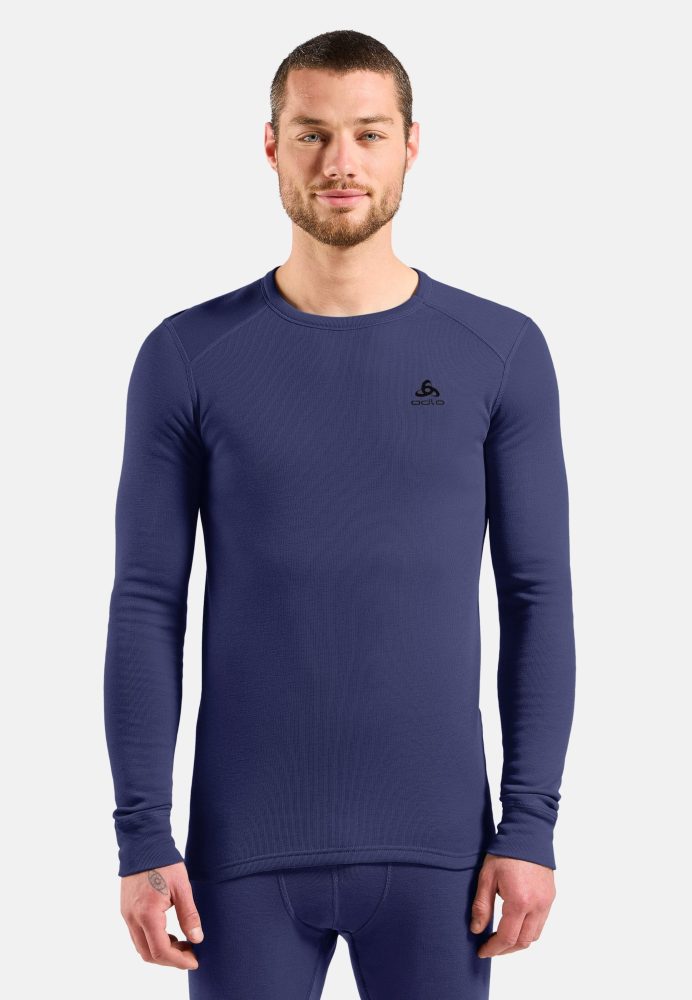Odlo Active Warm Base Layer Shirt für Herren - Wandern, Ski & Snow - lila, XXL