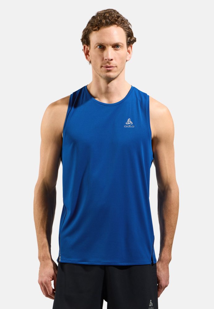 Odlo Zeroweight Chill-Tec Lauf-Tank für Herren - Trail Running, Running - blau, XL