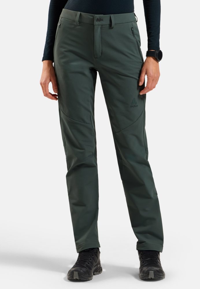 Odlo Ascent Warm Hose für Damen - Wandern - grün, 46