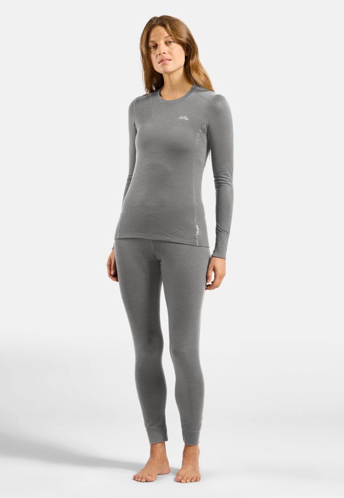 Odlo Merino 200 Base Layer Set für Damen - Wandern, Ski & Snow - grau, XL