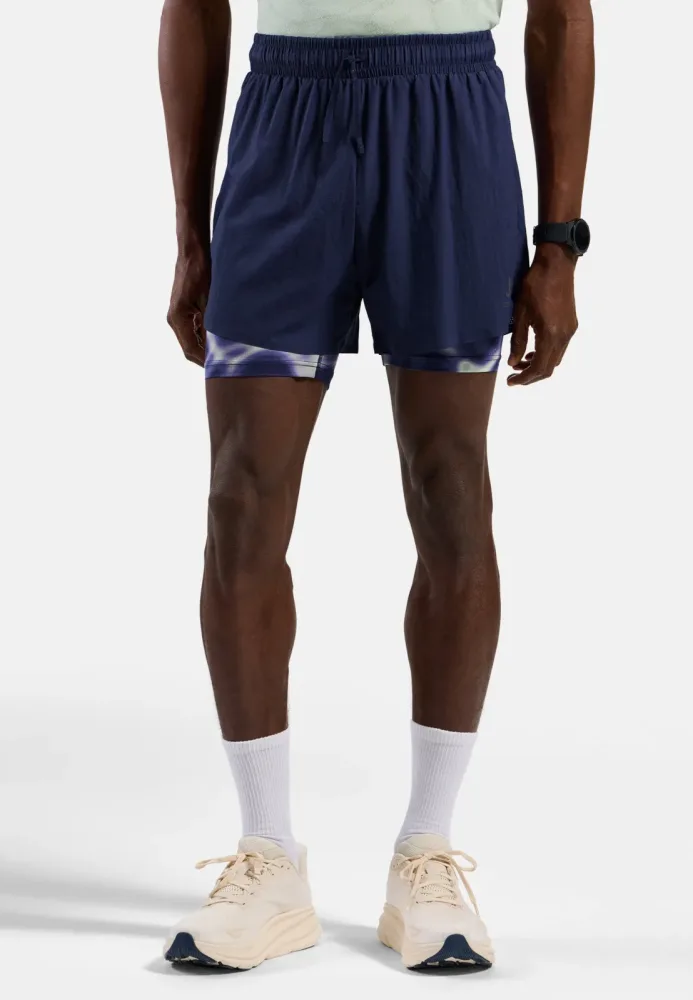 Odlo Herren Zeroweight 5 Inch Print 2-in-1 Shorts